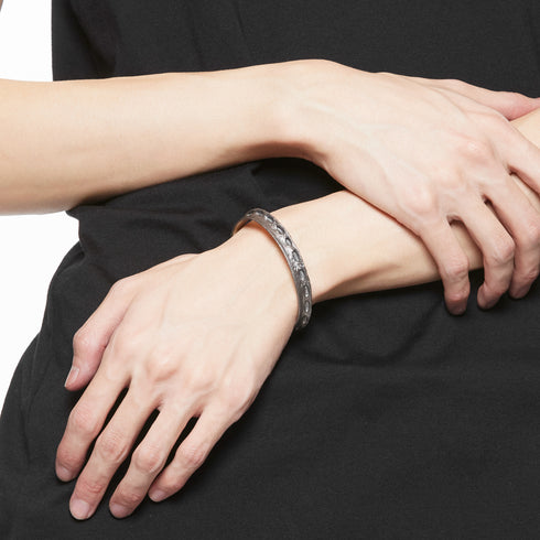 JULIUS 077ACU12 Silver / Dualflow Anima Bangle Ver.1